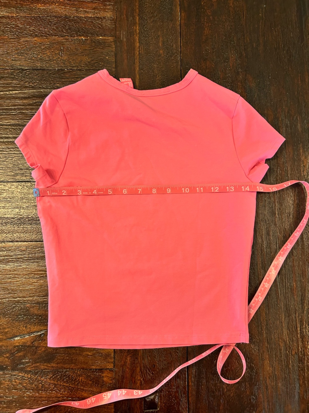 Barbie Hot Pink Rhinestone Script Babydoll Short Sleeve Tee - Picture 5 of 6